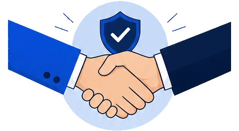 Handshake partnership illustration